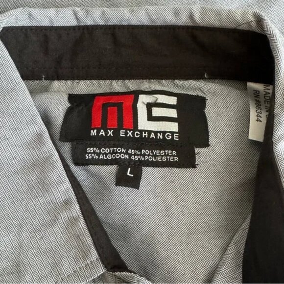 Mens Casual Button Up Shirt Sz L - Picture 4 of 5